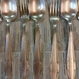 Set of 10 antique silver-plated cutlery