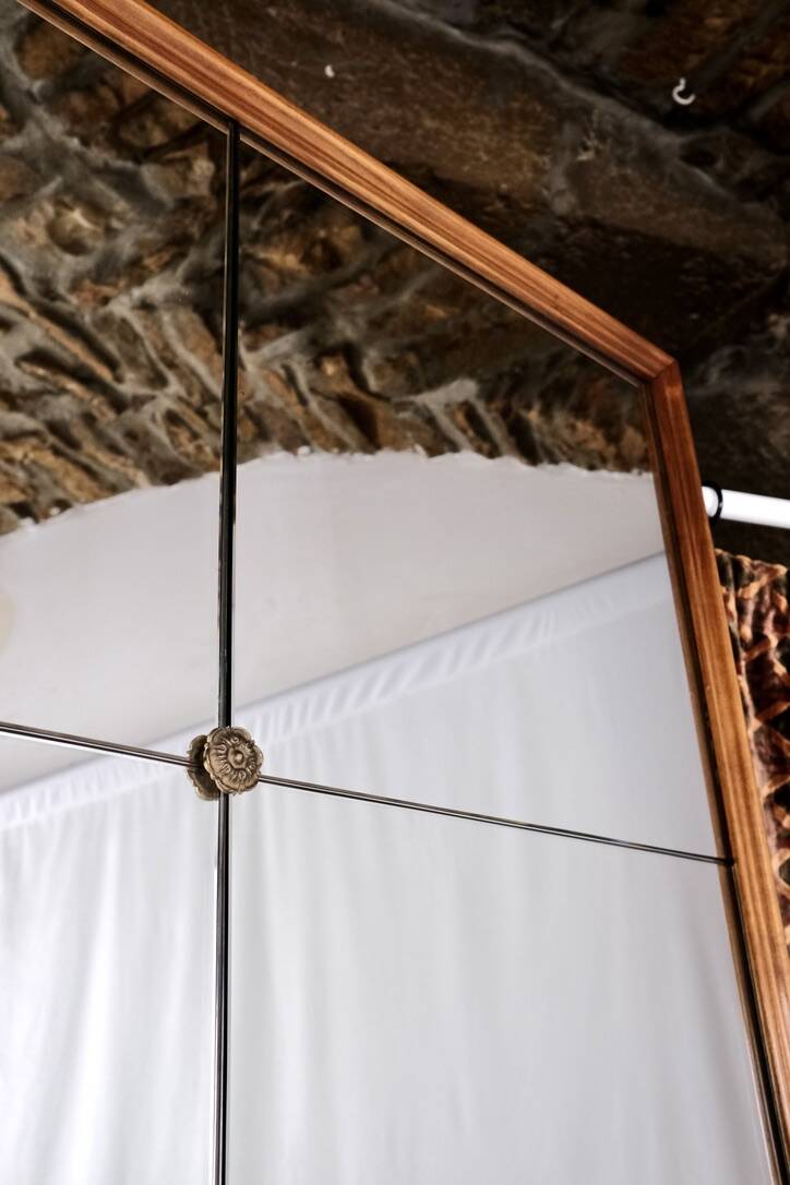 Très grand miroir de style brasserie, France, 1960s