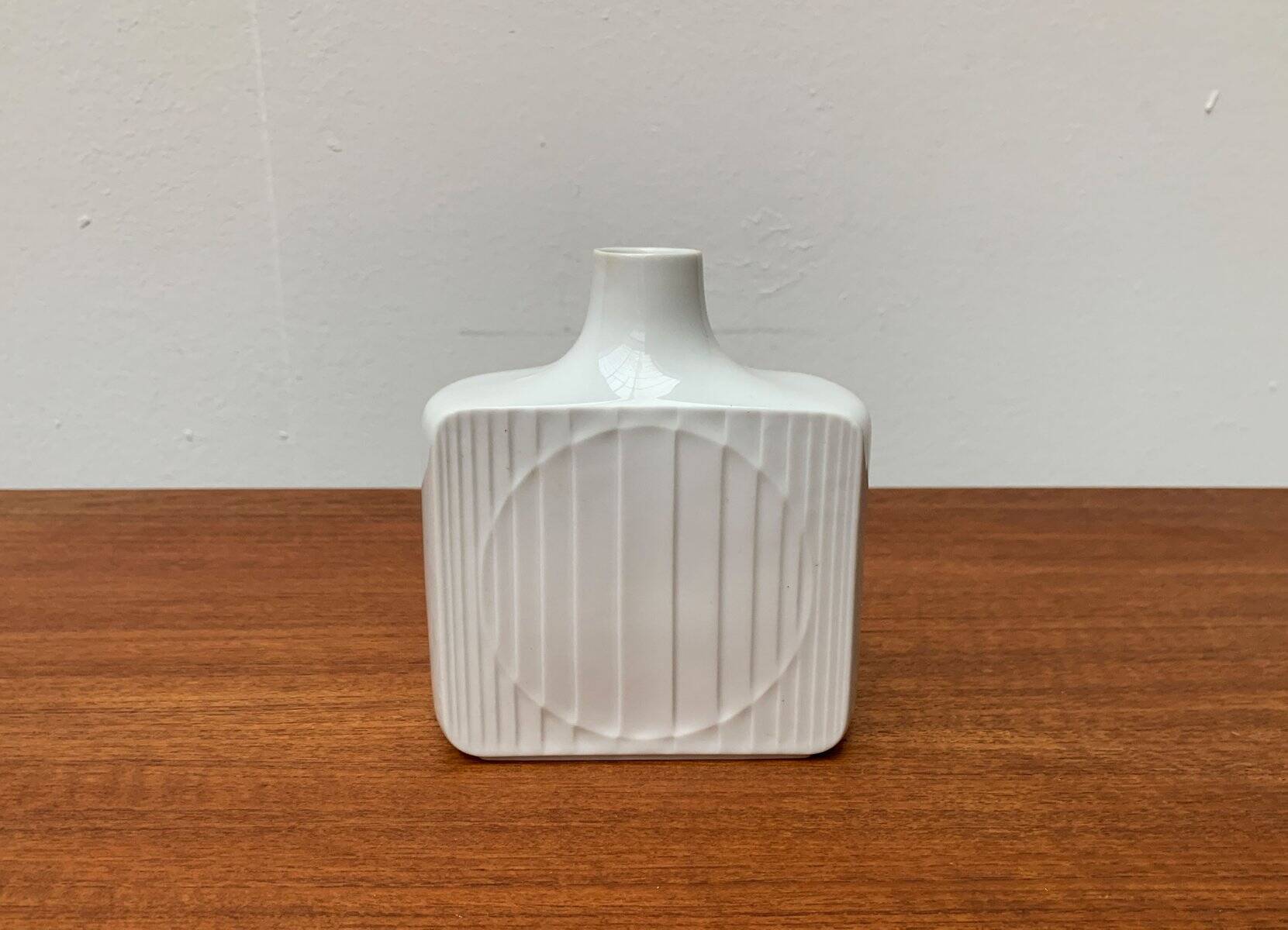 Vintage minimalist porcelain vase from Fürstenberg, Germany.