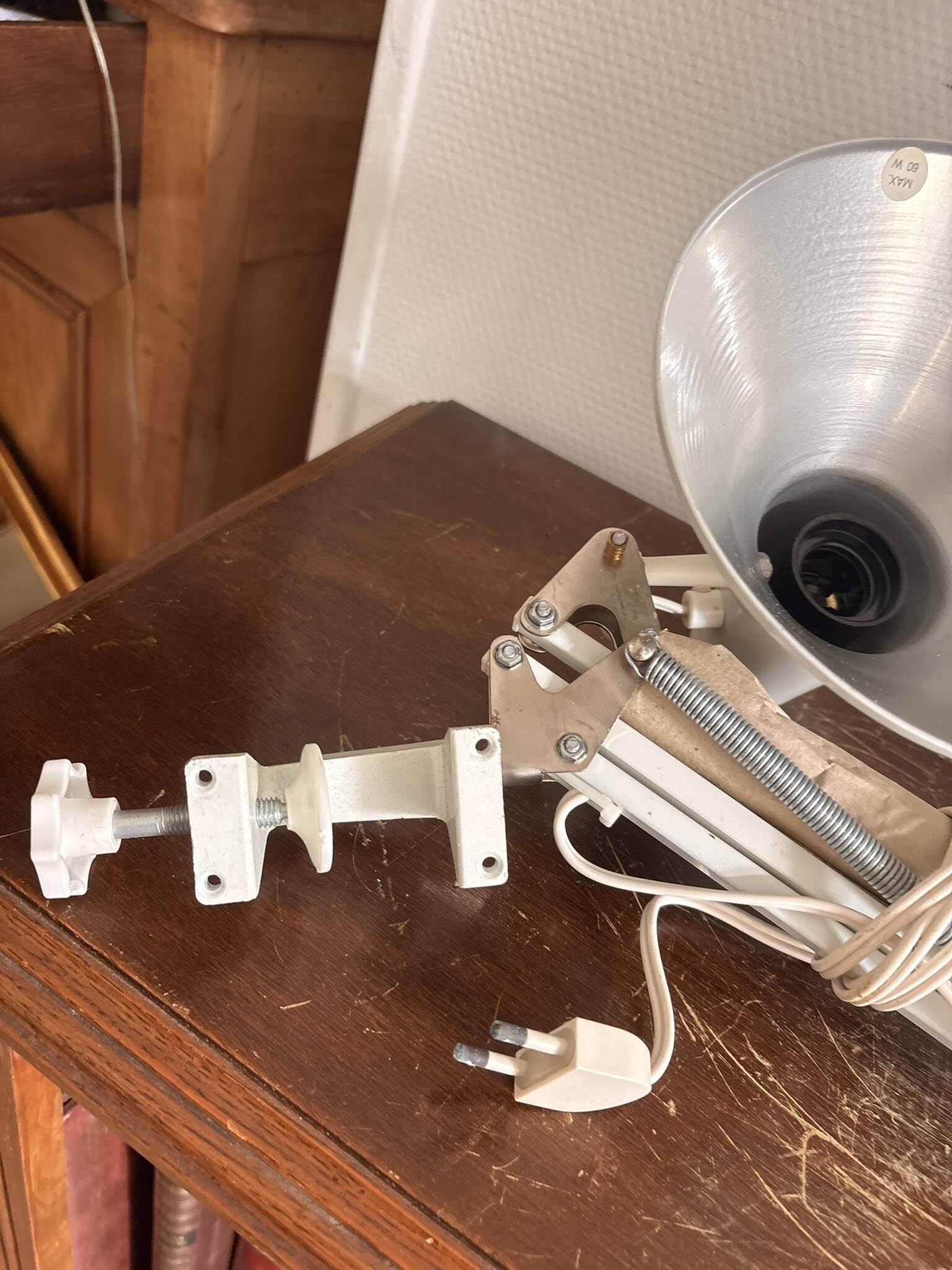 Ancien Lampe Articulée Architecte Ledu Suède Marque New Old Stock NOS