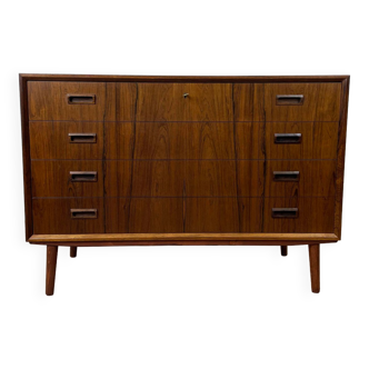 Vintage Scandinavian rosewood chest of drawers, 60s