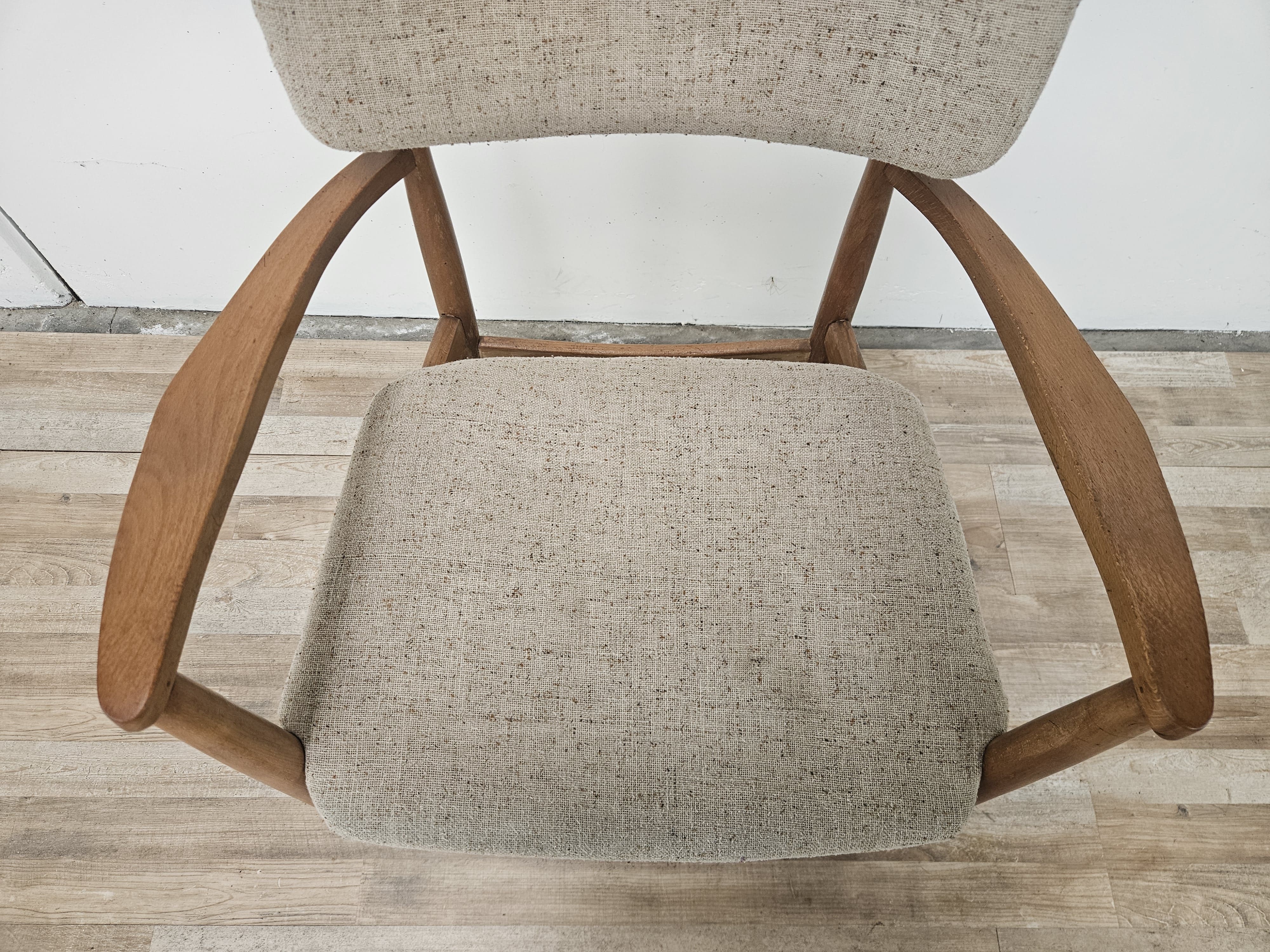 Swedish armchair in wood and fabric
