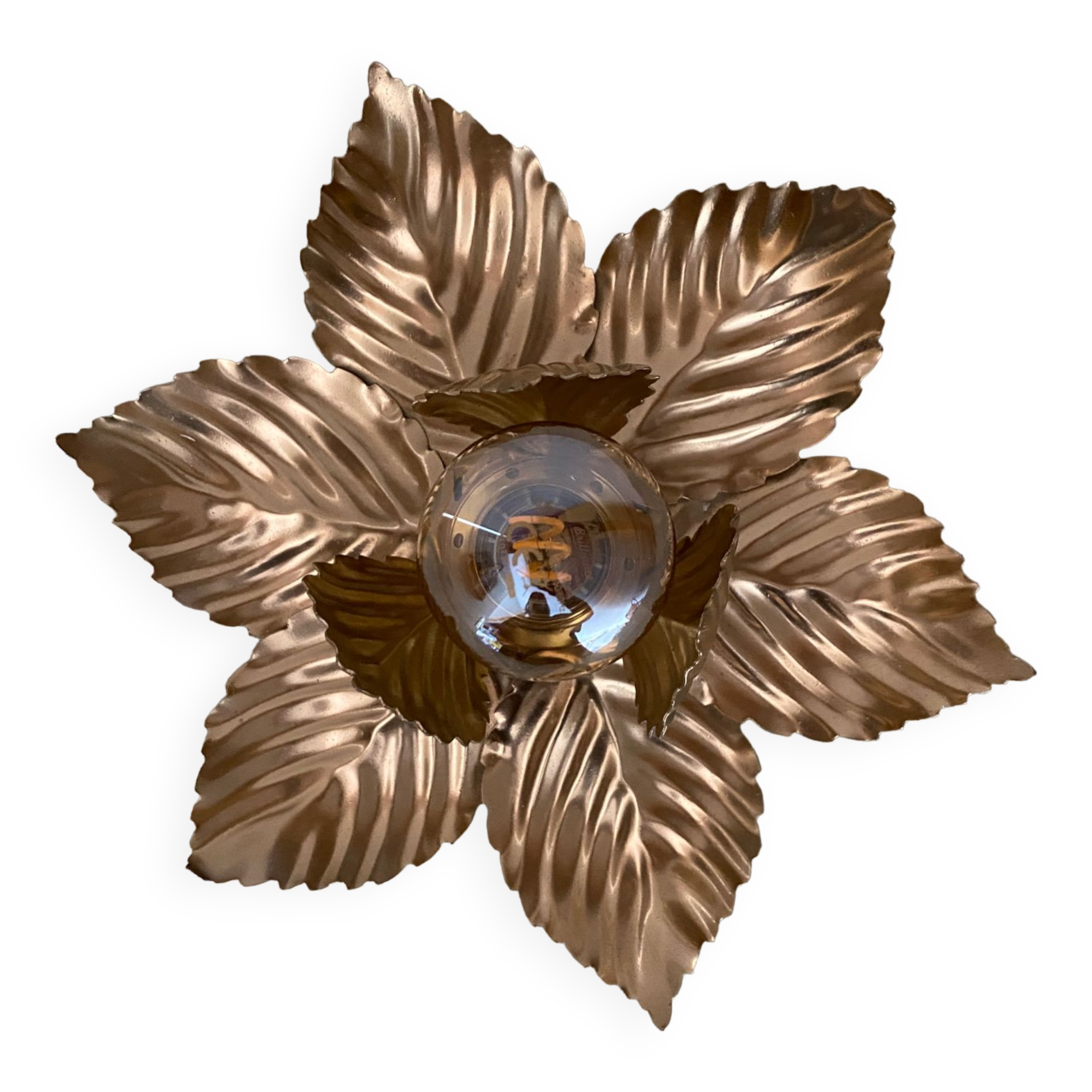 Vintgae wall light in gold metal