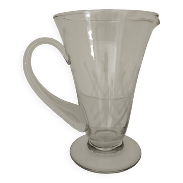 Elégante pichet - carafe de la Manufacture Royale en Cristaux de Bayel - 1950 - Midcentury - Vintage