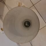 Vintage laiton and opaline blanche lamp