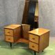 Hairdresser 1970s in teak and oak blond feet compass