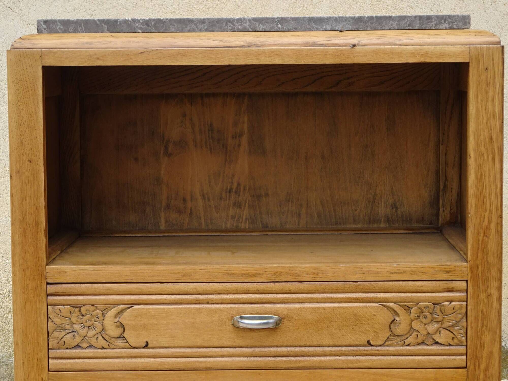 Small Art Deco piece of furniture, marble top.