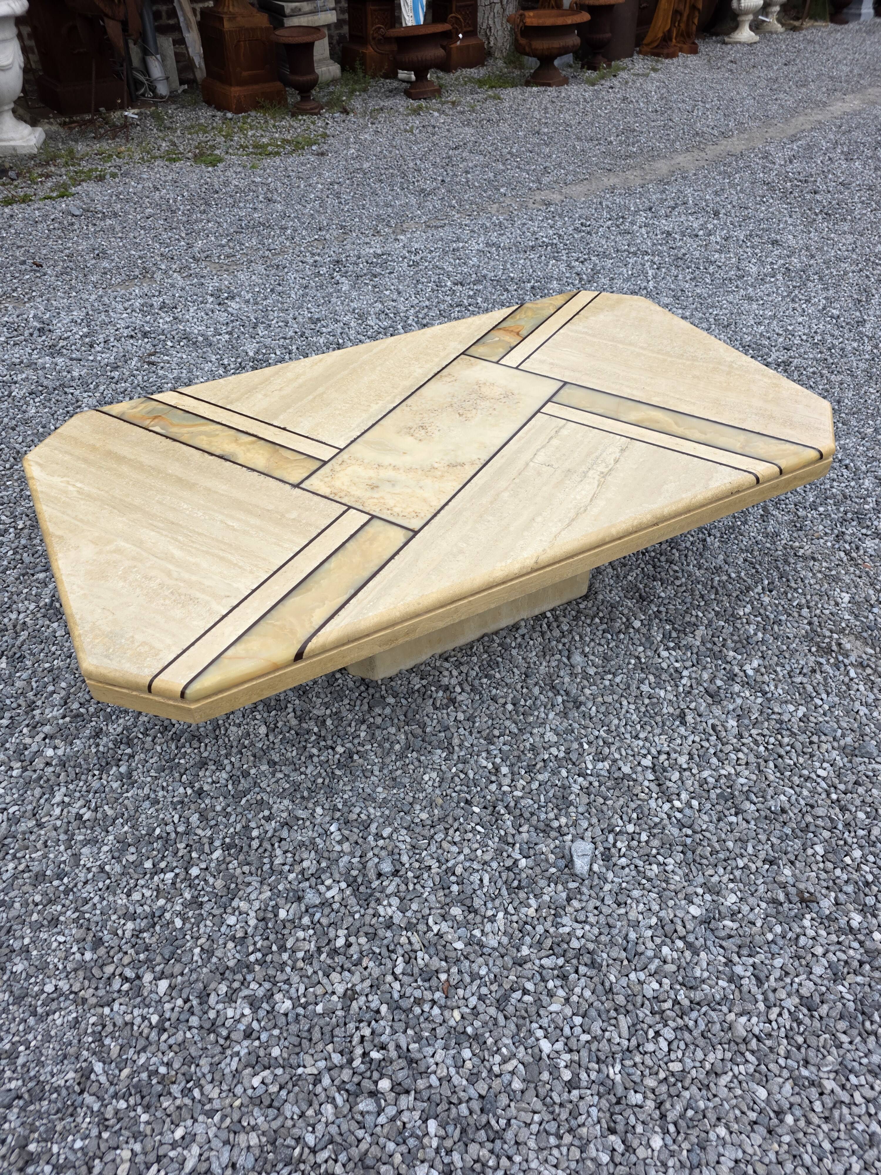 Travertine coffee table from the 70s/80s.