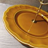 Louis XV style honey/ochre Lunéville cake stand 🍰 with handle