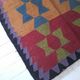 Vintage geometric kilim rug in wool from Georgia, Caucasus.