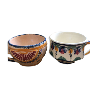 Set of Quimper large cups