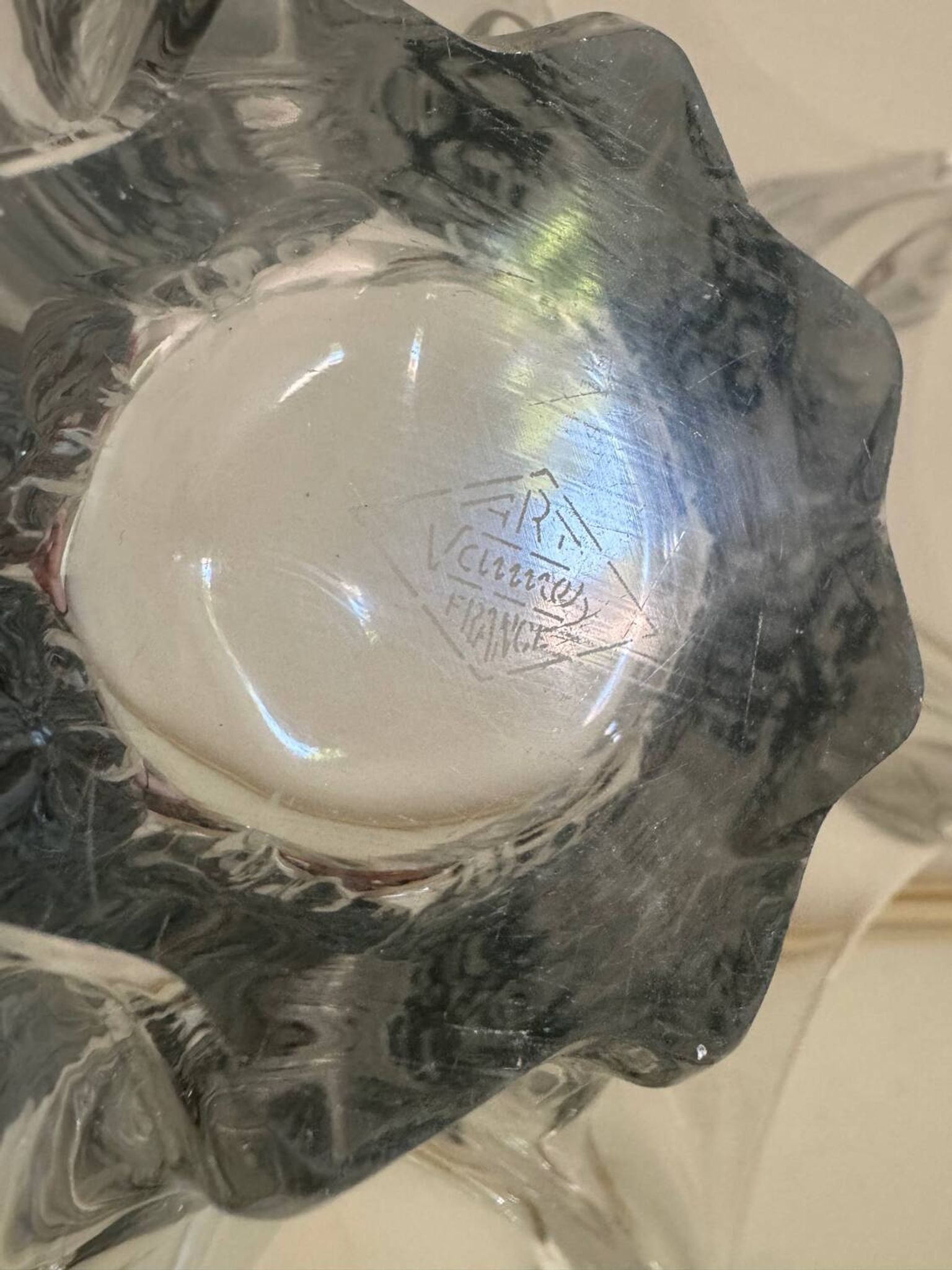Coupe étoile en cristal de Vannes, années 60