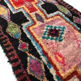 Moroccan Berber carpet Boucherouite 2.1x1.1m