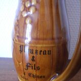 old pitcher Sarreguemines Plouzeau Chinon wine old french pitcher wine