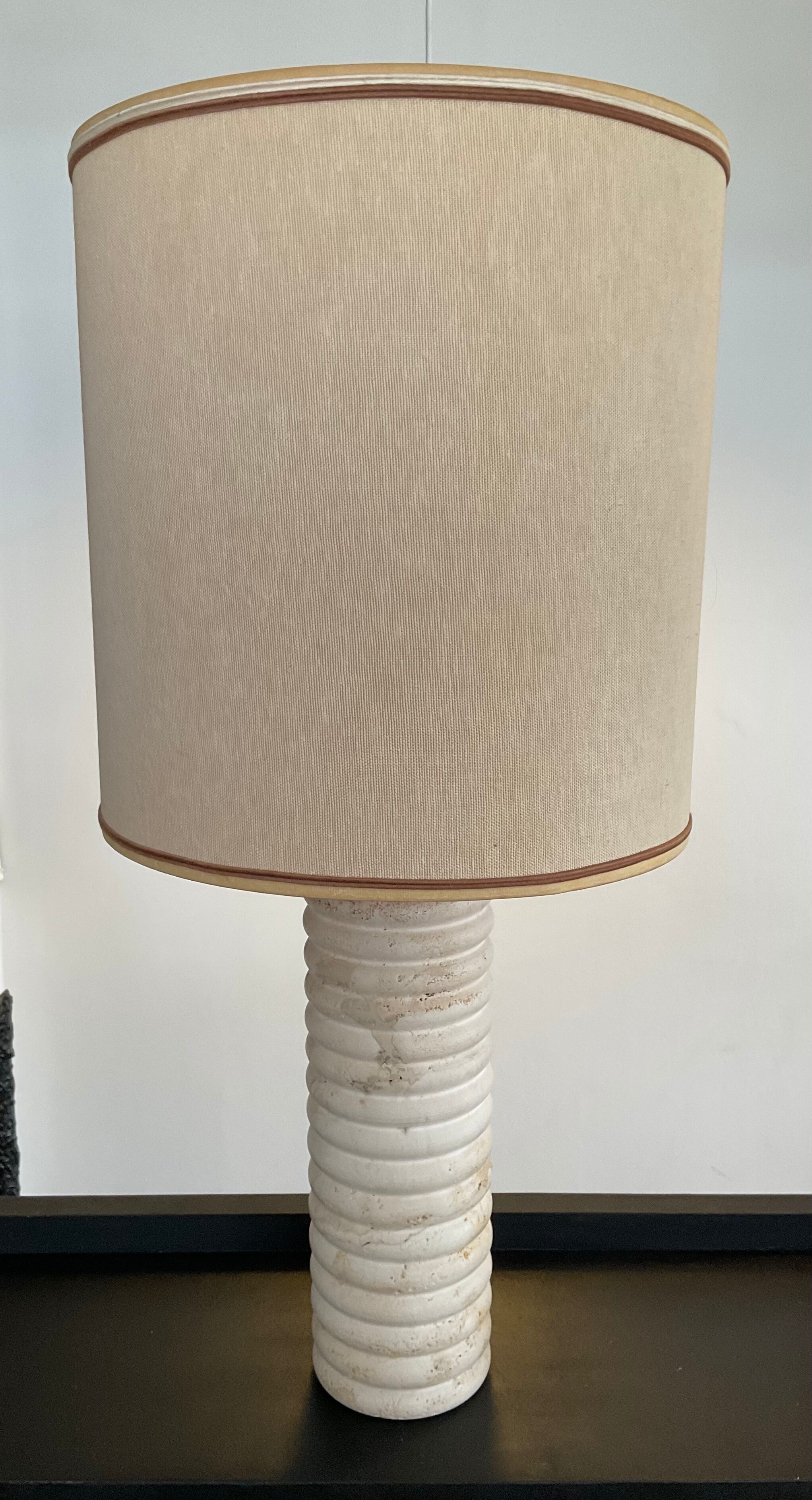 Travertine lamp from the 70s