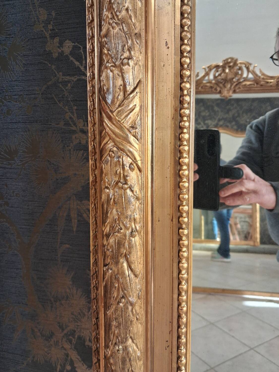 Louis Philippe period mirror, 193 x 120
