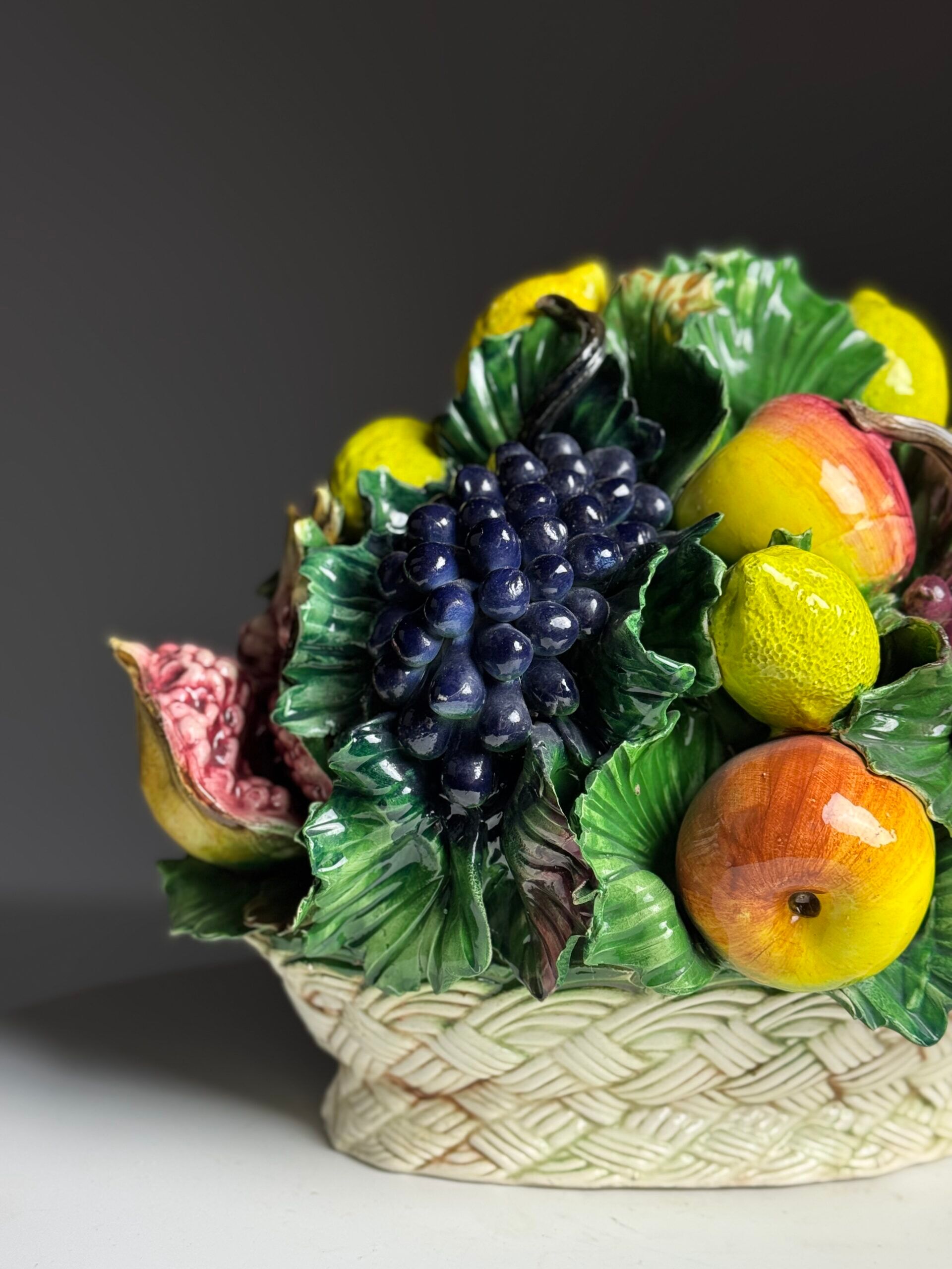 Majolica ceramic Italian fruit piece