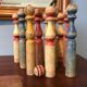 Jeu de 11 quilles bois circa 1930/50
