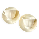 Pair of white porcelain teacups from Wedgwood