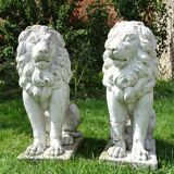 Pair of stone lions