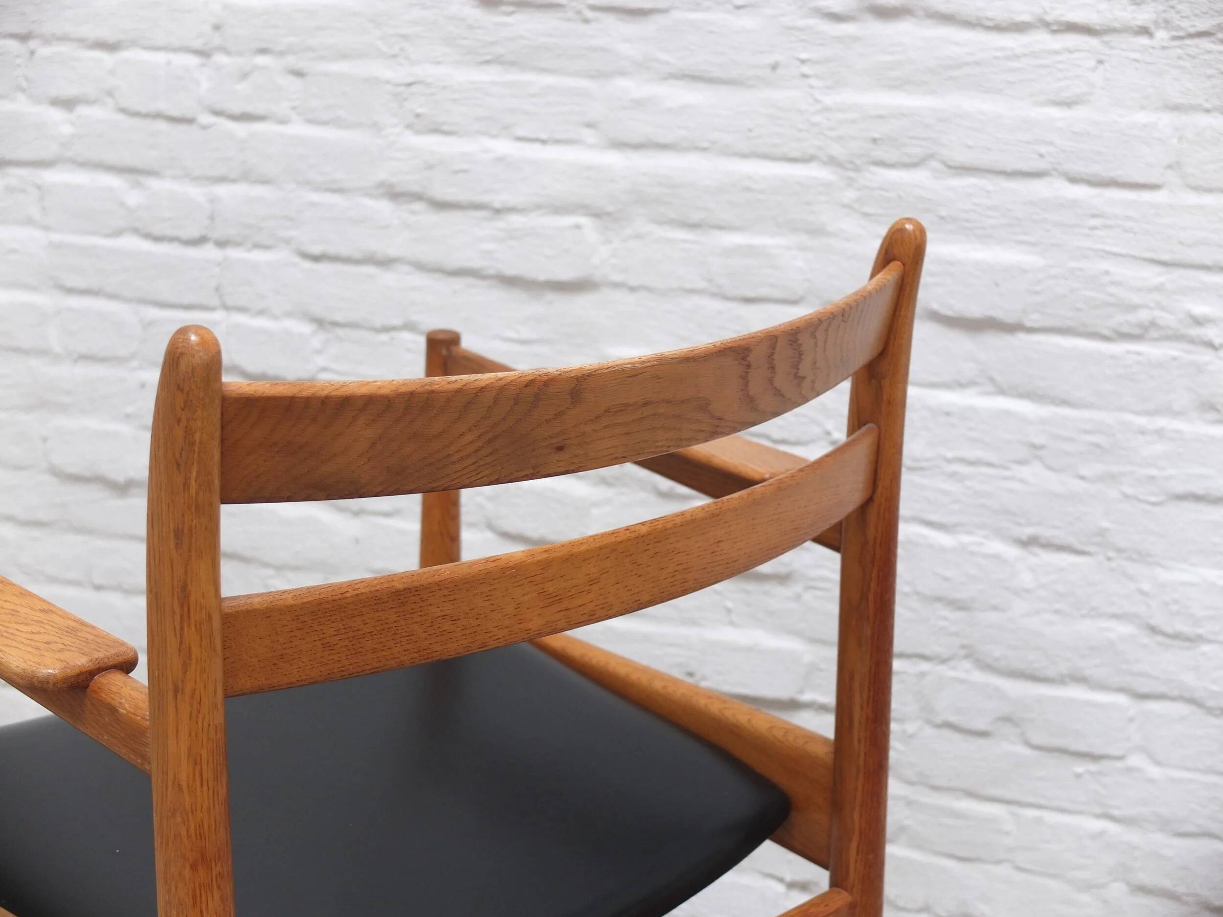 Rare armchair in oak by Jos De Mey for Van Den Berghe-Pauvers, 1960s