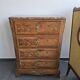 Louis XV chest of drawers in marquetry and gilded bronze - Marble top