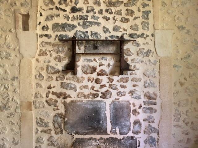 Wooden wall-mounted spice rack