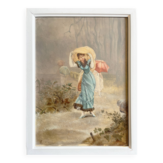 HSP painting "Elegant in the Park" by Alexandre Perrin Academy of Painting