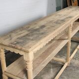 Large console in raw wood