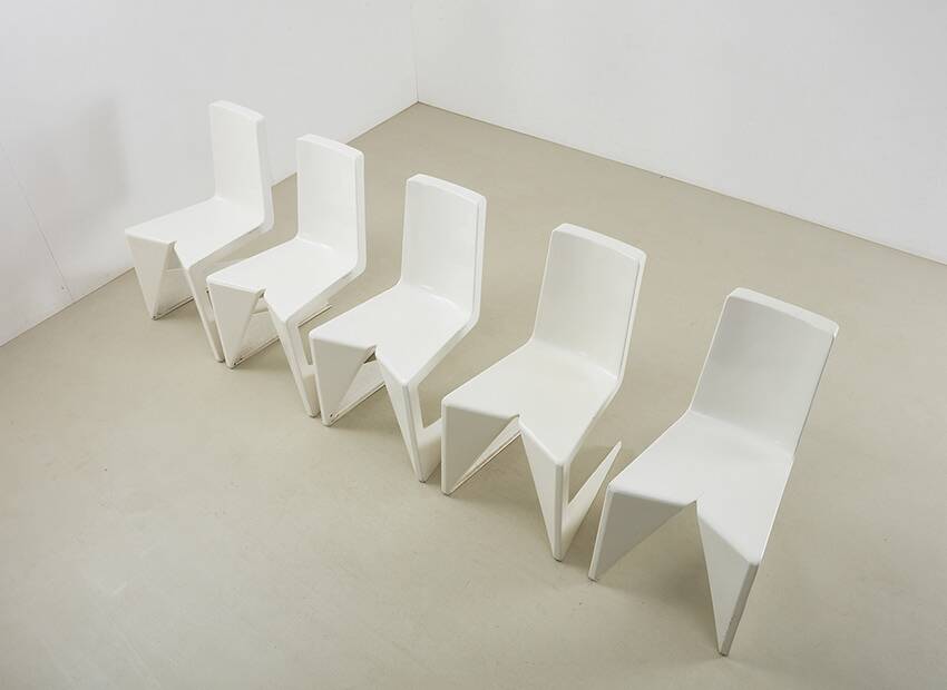 Set of 5 LRC Chairs by Architect Wiel Arets for Lensvelt Netherlands 2005