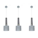 Set of 3 Vintage Murano Glass Pendant Lights