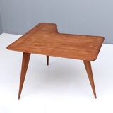 Irregular Shaped Cherrywood Veneer Coffee Table Attr. to Gio Ponti, Italy