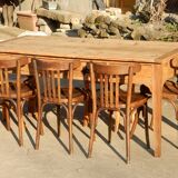 Old fir farmhouse table - 4 drawers