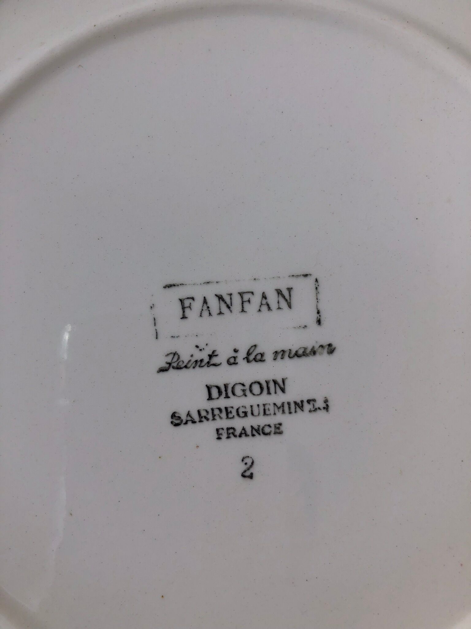 Set of 5 soup plates Digoin Sarreguemines Fanfan