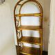 Vintage bamboo rattan shelf bookcase