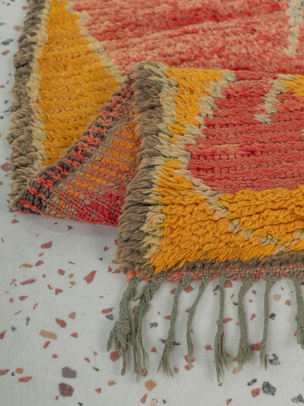 Vintage boujad, berber rug, 127 x 254