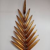 Pair wall lamp 1950 gold metal