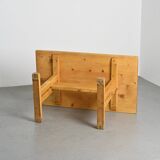 Solid pine table, Les Arcs, France