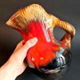Pitcher in enamelled art ceramic from Vallauris, 1960s