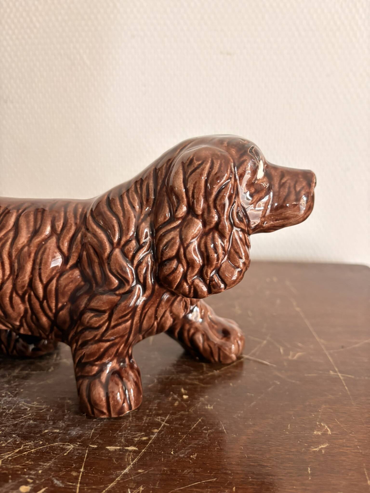 Ceramic Sculpture Cocker Spaniel 1950 1970