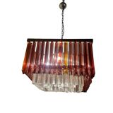 Lustre Triedri à prisme en verre de Murano années 1970