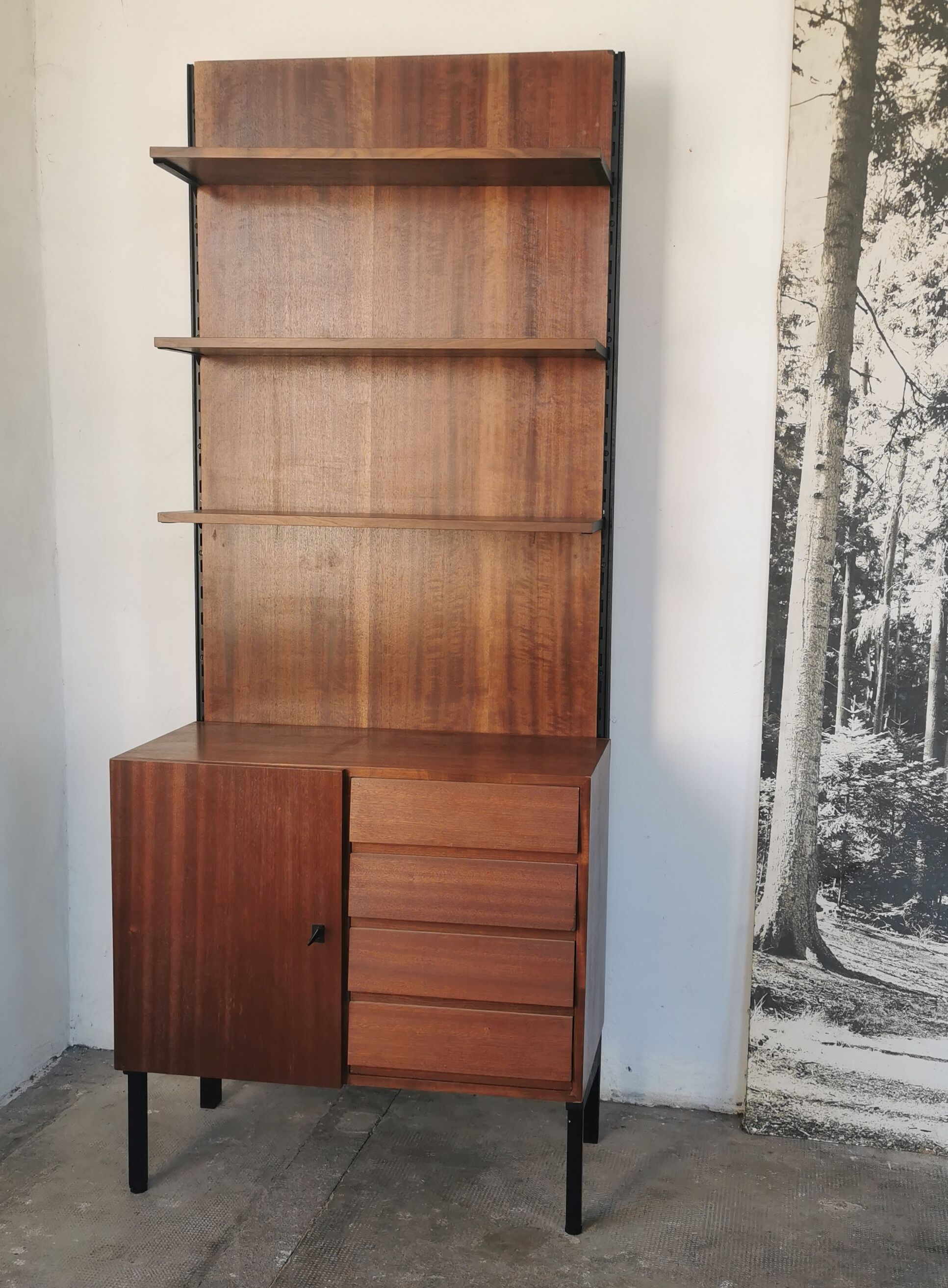 Shelf, bookcase, Scandinavian style from the 60s