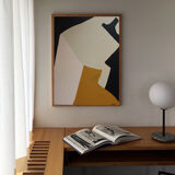 Painting in beige and ochre relief