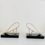 Art Deco bookends - Gold Starry, 20th century