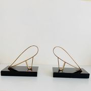 Paire de serre-livres Art Déco - Gold Starry, XXème