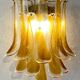 Paire appliques Murano verre fumé - cognac