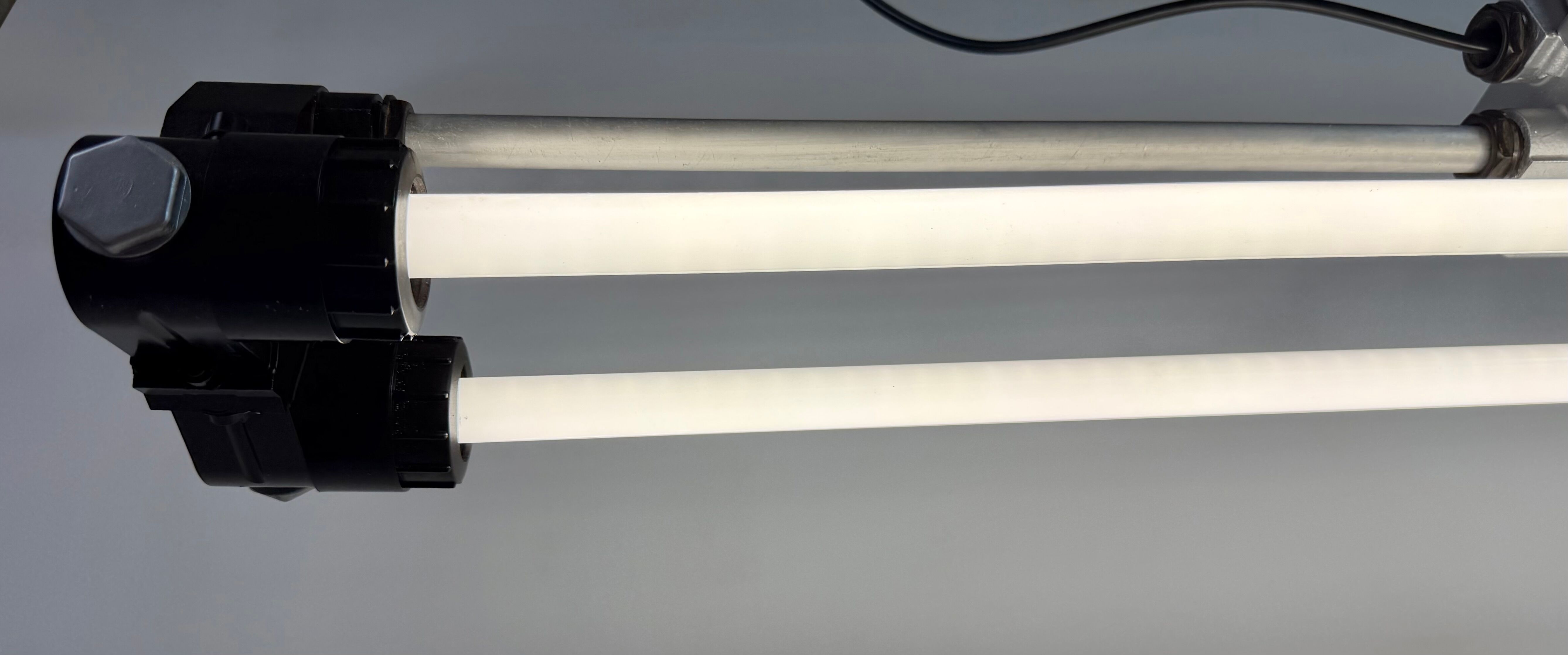 Industrial Silver Tube Light from Elektrosvit, 1970s