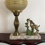 Lampe veilleuse art déco faon