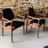 Pair of arne Vodder armchairs - fd-184