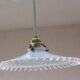 Suspension with serrated opaline lampshade